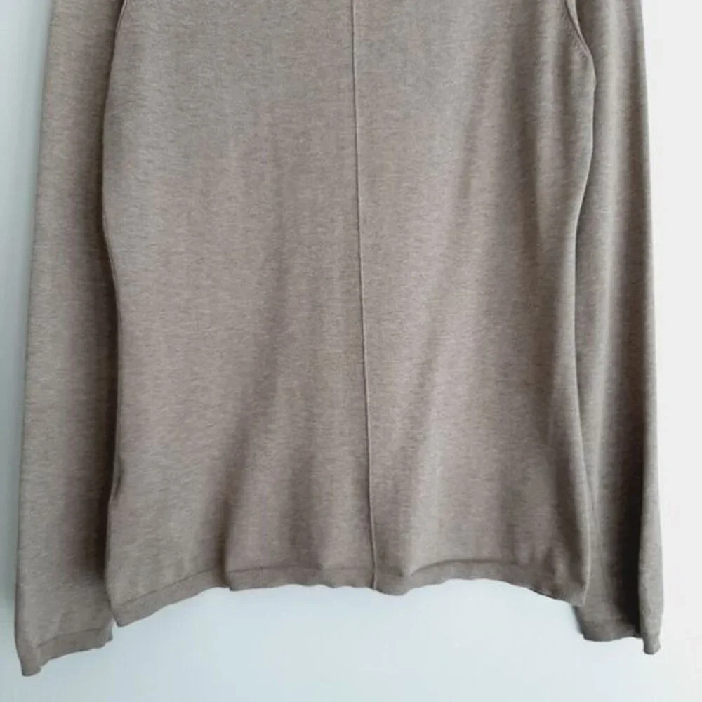 BANANA REPUBLIC Cardigan Button Down Silk Cotton Blend Green Grey Sz M Flawed - Picture 9 of 13